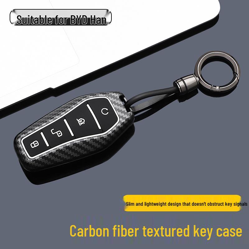 BYD Han DMi Elite & Han L EV Key Case with Card Holder & Buckle for Honor Edition