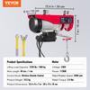 Electric Hoist, 1320 Lbs Lifting Capacity, 1150W 220V Electric Steel Wire Winch with Wireless Remote Control, 40ft Single Cable Lifting Height & Pure