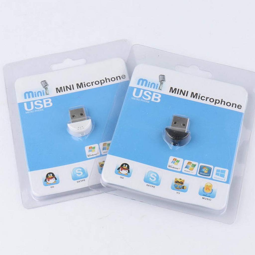 Rosebe USB Mini Microphone Portable USB Mini Studio Speech Microphone Recording MIC Adapter Omnidirectional Microphone for Computer PC Plug and Play