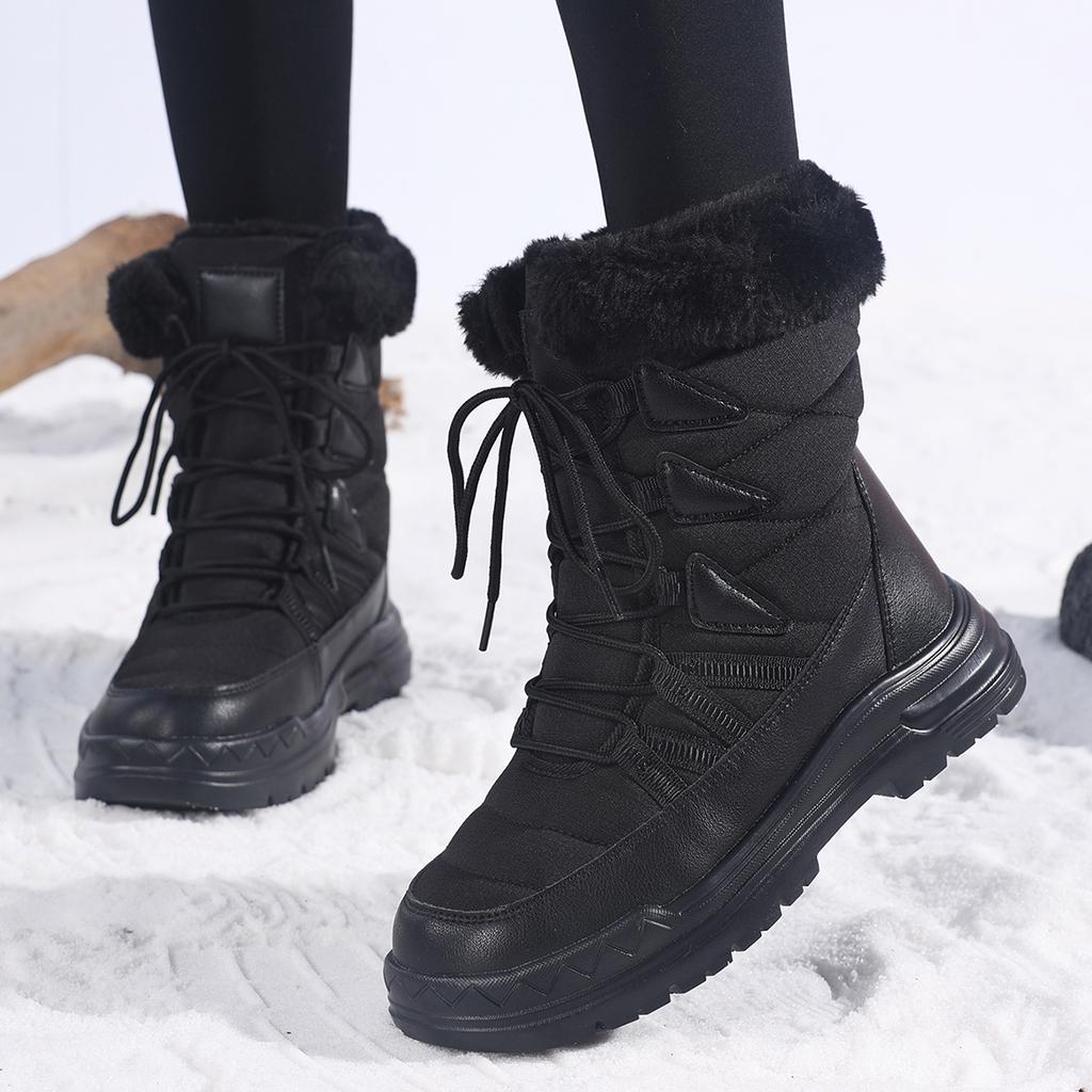 TUINANLE Women Warm Plush Boots Ladies Winter Ankle Boots Women Keep Warm Snow Shoes High Quality