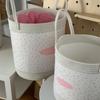 Stylish Fabric Clothes Bin With Reinforced Structure For Dorm Apartment Or Nursery Arrangement