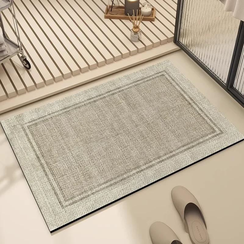 Bathroom Mat Absorbent Floor Mats Bath Carpet Soft Diatom Mud Non-slip Rug Toilet Doormat Entrance Door