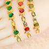 Classic More Color Zirconia  Gold Plared  Bracelet For Women Wedding Jewelry Birthday Gift