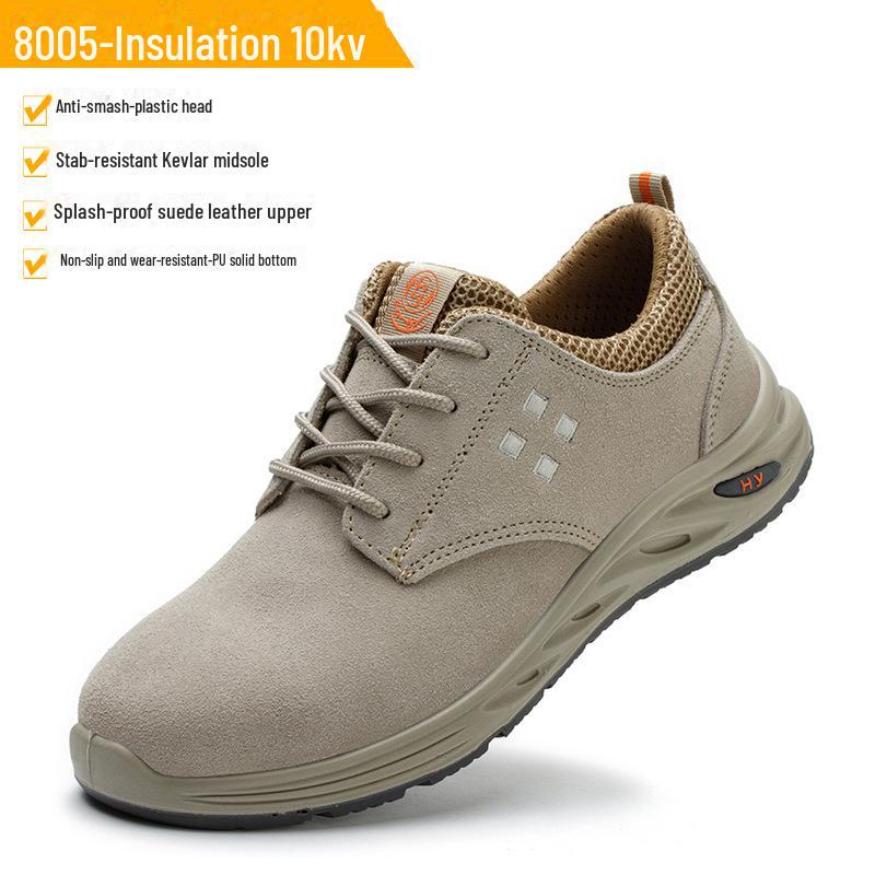 Pantofi de Sudură cu Bombeu din Oțel din Piele de Vacă - Antizdrobire, Antiperforație, Izolați, Încălțăminte de Siguranță cu Top Scund pentru Sudori.