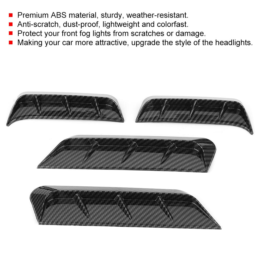 Carbon Fiber Style Headlight Vent Eyebrow Headlamp Taillght Protective Cover Fits for A5 B9
