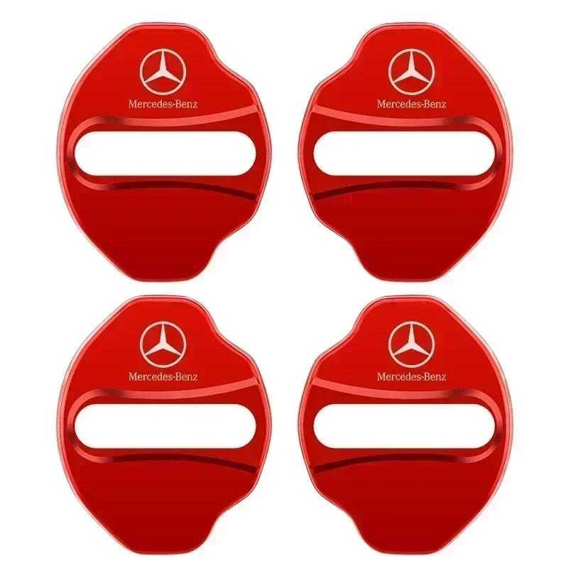 ZPU1 4PCS Car Door Lock cover Protect Buckle Cover Latch Stop Anti Rust Car Accessories For Mercedes Benz W211 W210 W213 W203 W205