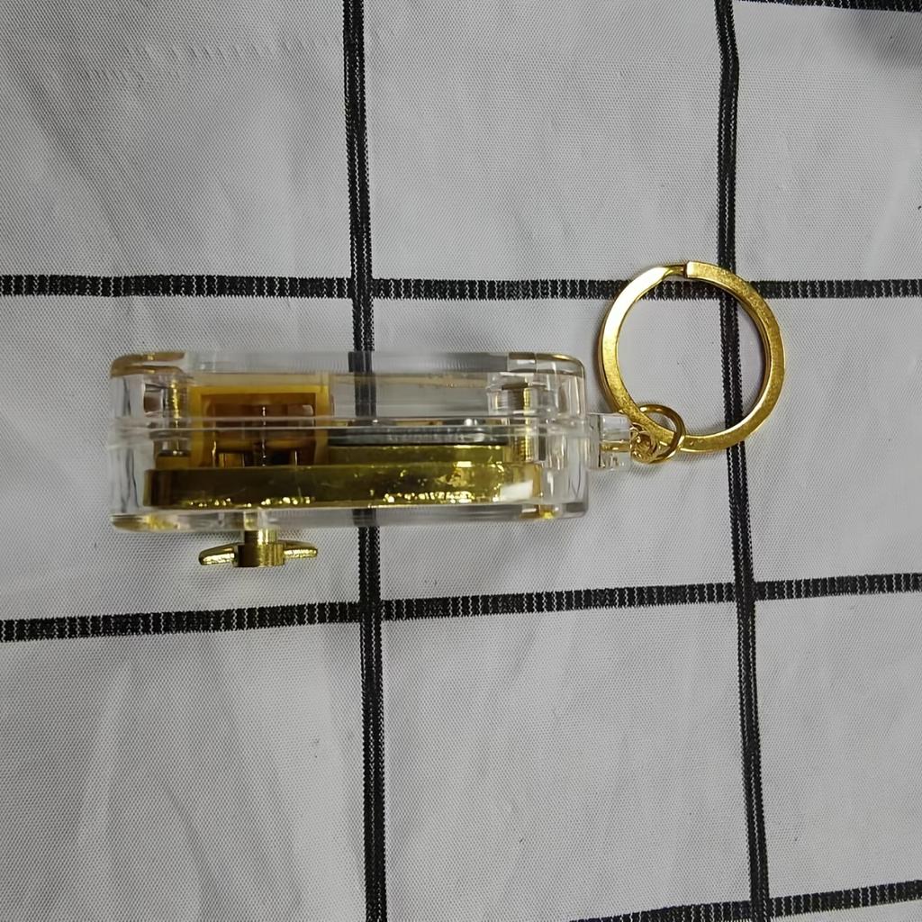 Raumdekor-Schlüsselanhänger aus Acryl mit Spieluhr, kreativer Schlüsselanhänger mit Karussellmelodie, Sky City-Design, einzigartiges Weihnachtsgeschenk und Reisesouvenir