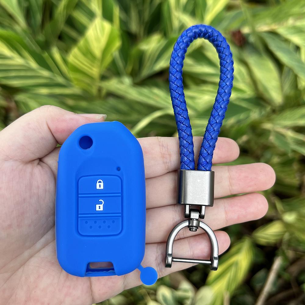 2 3 Buttons Silicone Car Key Cover Protect Skin Shell Rubber Case for Honda Accord 9 Crider Civic Jade SPIRIOR CR-V Fit Flip Key