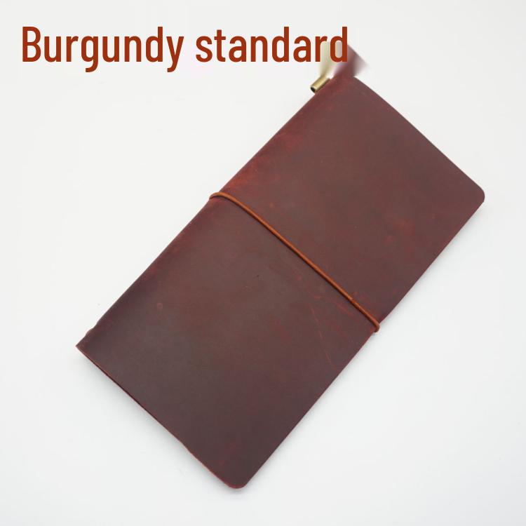 Cowhide Traveler's Loose-leaf Notebook Planner Diary