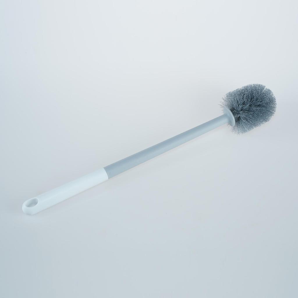 Round Head Long Handle Toilet Brush with Dense Bristles for Thorough Bathroom Cleaning