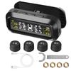 Car Tyre Pressure Monitor Solar Tire Pressure Monitoring System Temperature Warning With 4 External Sensors Car Fuel Save Tools