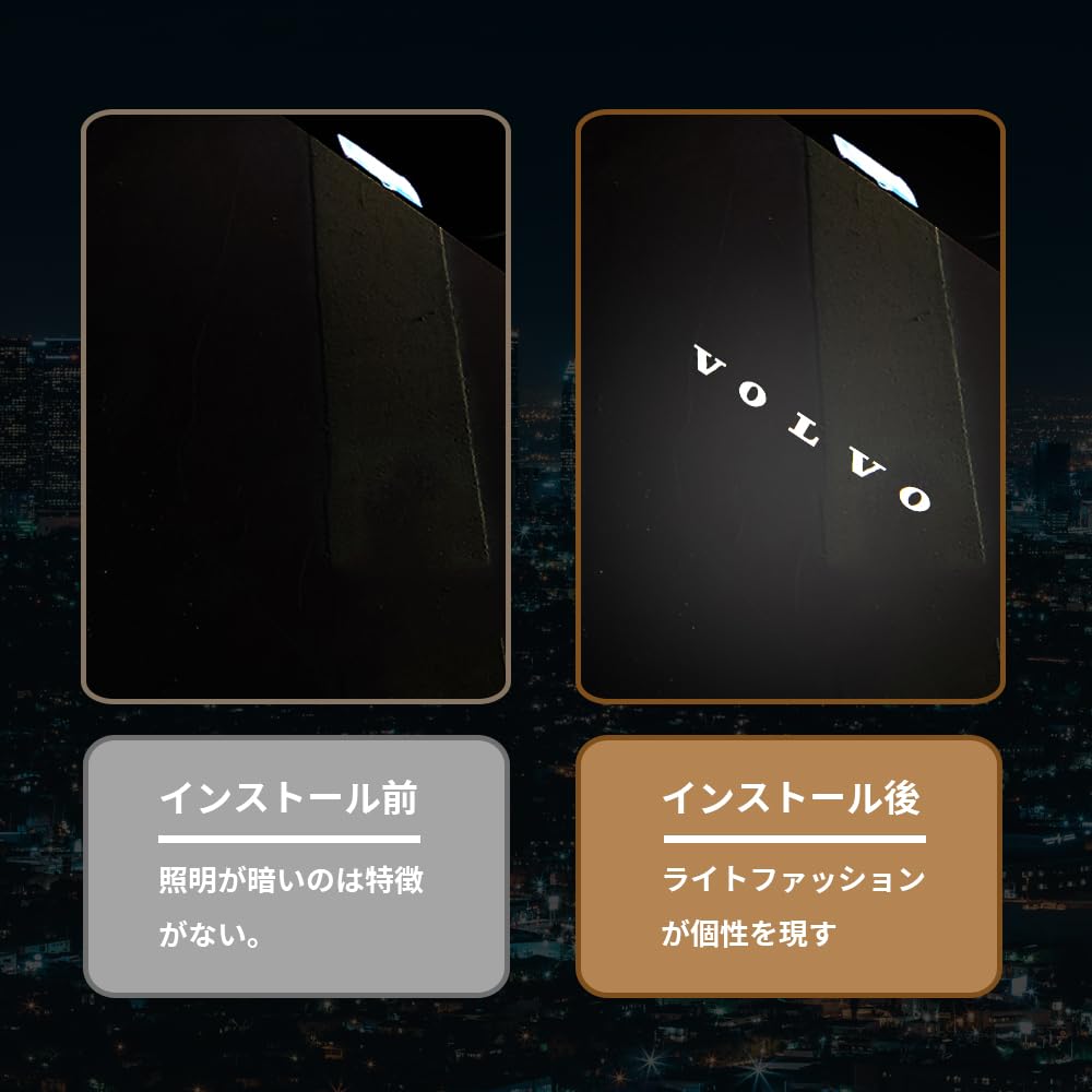 Oświetlenie powitalne LED, Oświetlenie wejścia, Oświetlenie wnętrza, Projekcja logo, Zapobieganie duchom, do Volvo V40, V60, S60, S80, XC60 i XC90