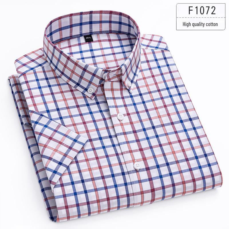 2025 Herren-Streifenshirt aus reiner Baumwolle mit kurzen Ärmeln - Bequem & Atmungsaktiv Sommer-Freizeitkleidung