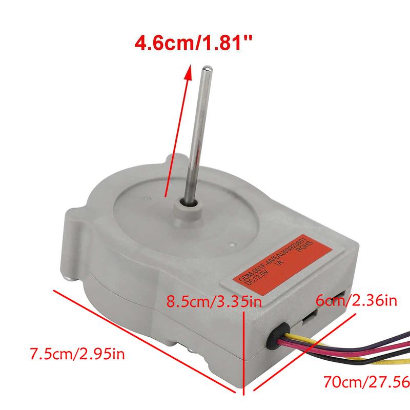 EAU63923601 Refrigerator Fan Motor Assembly for LG for Haier Evaporator Condenser DC12V Fan Motor EAU63923601, ODM-001F-4A