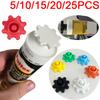 Flexible Gear-Style Tube Caps Durable Solid Color Plastic Prevents Glue Hardening Silicone Repair Outdoor Use 5/10/15/20/25 PCS