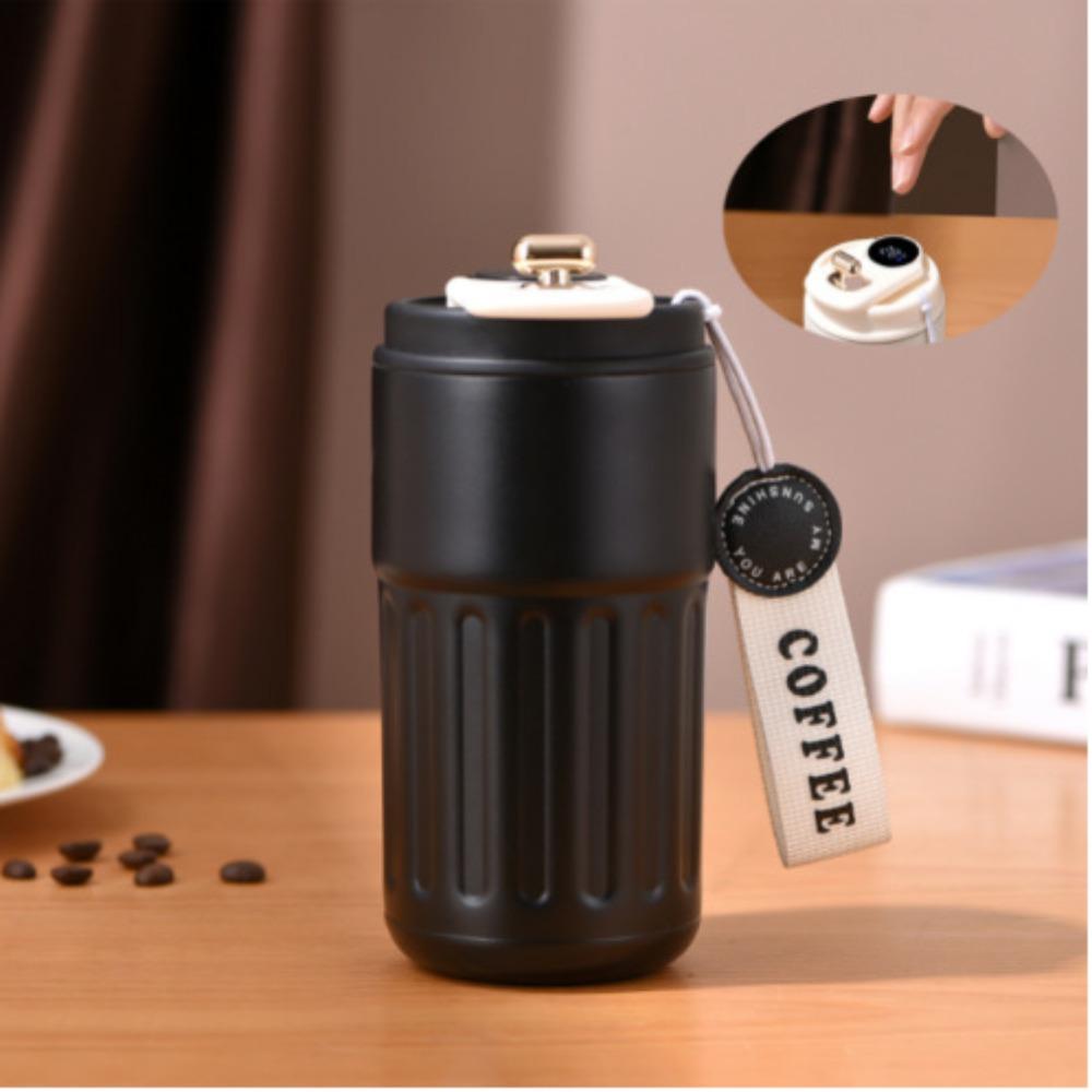 New lily of the valley 316 stainless steel coffee cup ceramic liner thermos cup large capacity high-value gift water cup