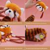 Plush Panda Keychain With Tongue Pull String And Bell For Bag Decor And Collectors Gift