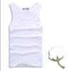 Kolsuz Tank Top erkek Spor Rahat Fanila Düz Renk Dip Streç Spor Tayt Spor Çapraz raylı Koşu Gömlek