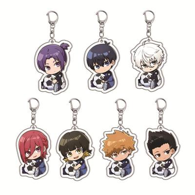 7 pezzi/set Portachiavi Anime BLUE LOCK Portachiavi Cartone Animato Kawaii Ciondolo per Borsa Portachiavi Auto Decorazione Zaino in Acrilico Giocattolo per Bambini Regalo