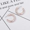 Classic Copper Alloy Smooth Gold Color Hoop Earrings For Women Girls Daily Earrings Oval Rectangle Shape Simple Fashion Jewelry