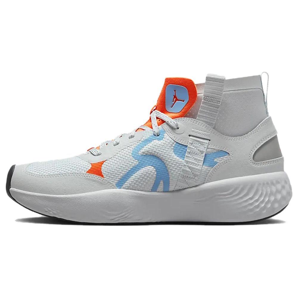New JORDAN Delta 3 Mid Pure Platinum Chambray Total Orange DR7614-004