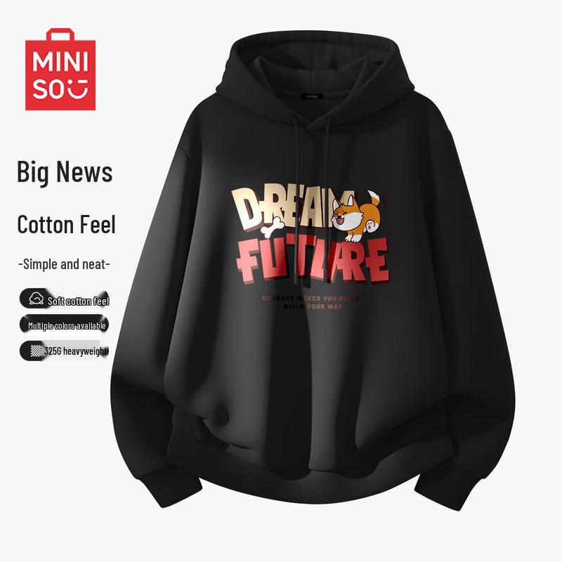 MINISO Men's American Style Hooded Sweatshirt