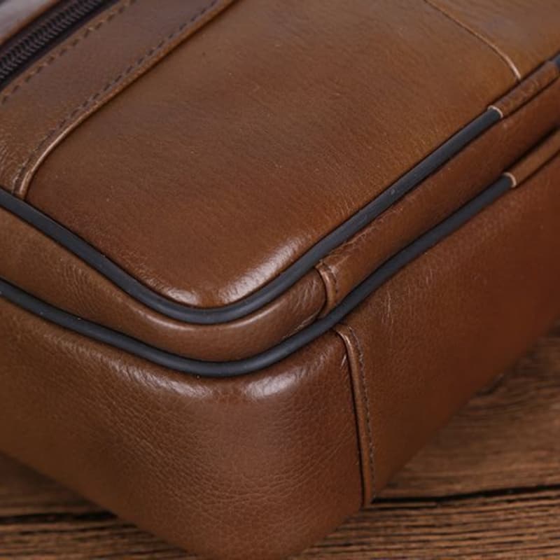 Men's genuine leather shoulder bag messenger bag