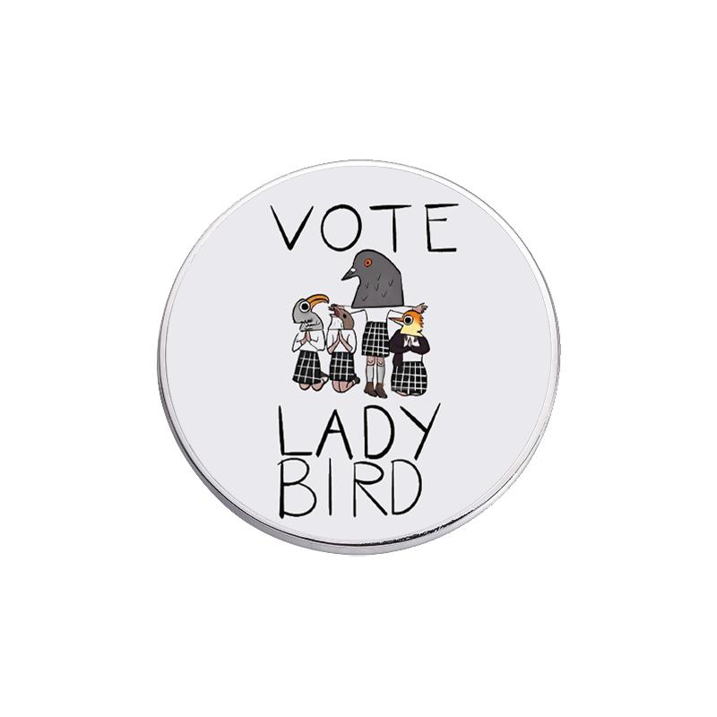 Punk UV Printing Design Pins I Love Horror Movies Brooches Clothes Lapel Badge Backpack Halloween Jewelry Gift For Friends