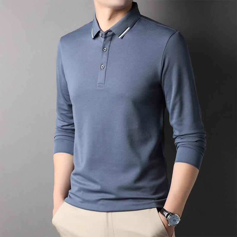 

Весна и Осень Новая Мужская Корейская Однотонная Рубашка ПОЛО с Лацканами Модная Пара Интернет-Знаменитость Тот же Стиль Модный Внутренний Топ 4XL