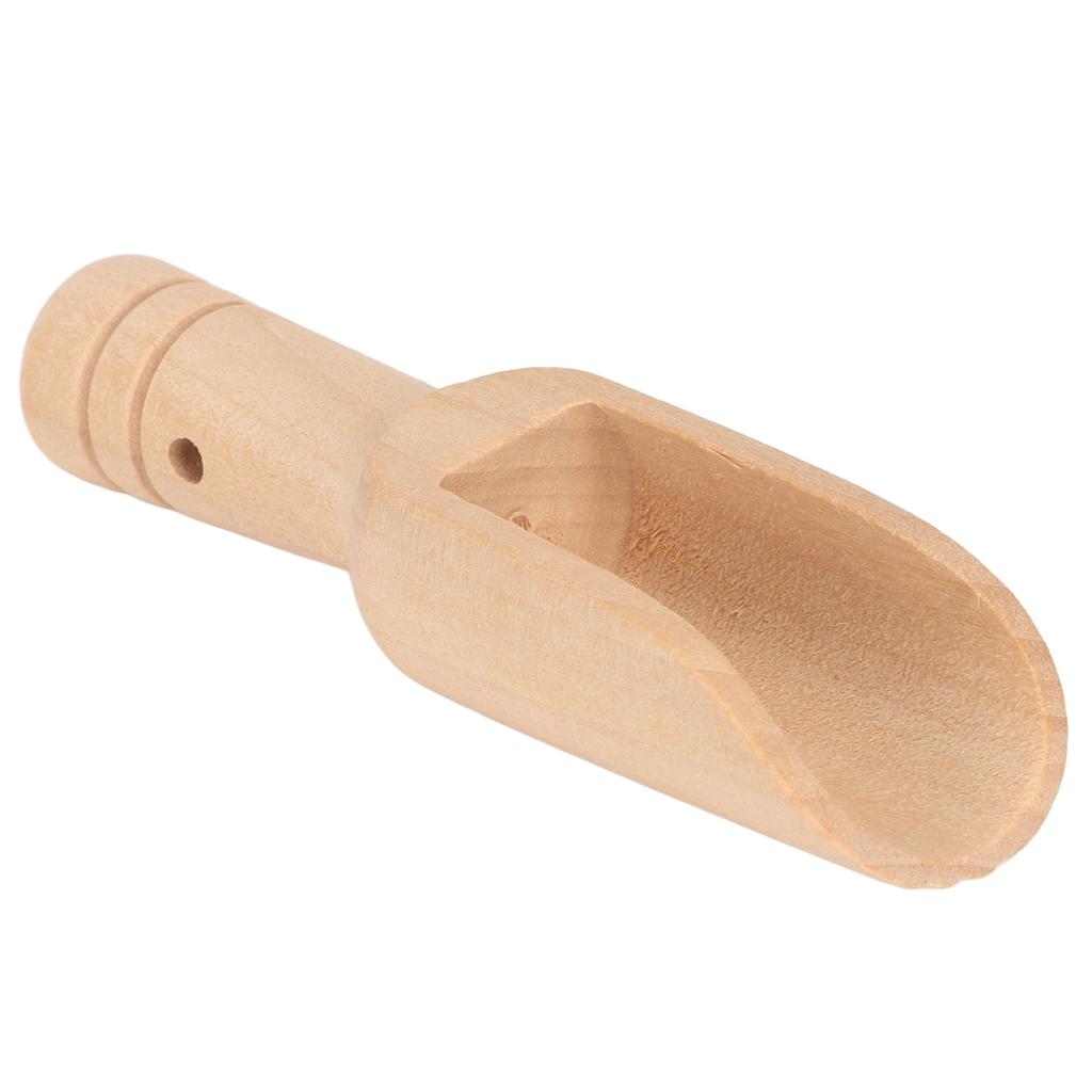 10pcs Wood Bath Salt Scoop Polished Surfaces Eco Friendly Salt Scoop Bath Scoop for Shower Room