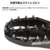 ZETA RACING Aluminum Footpegs Black for SEROW250 TRICKER WR155R XT250 CNC High Strength Footrests Dirt Bike Wide Pegs