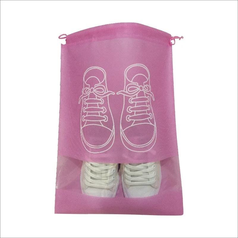 5-10pcs Non-woven Transparent Travel Storage Shoe bag Shoe cover anti Mold and Moisture-proof Shoe cover Dustproof Shoe Cove S 27x36cm 5pcs розовый 990₽