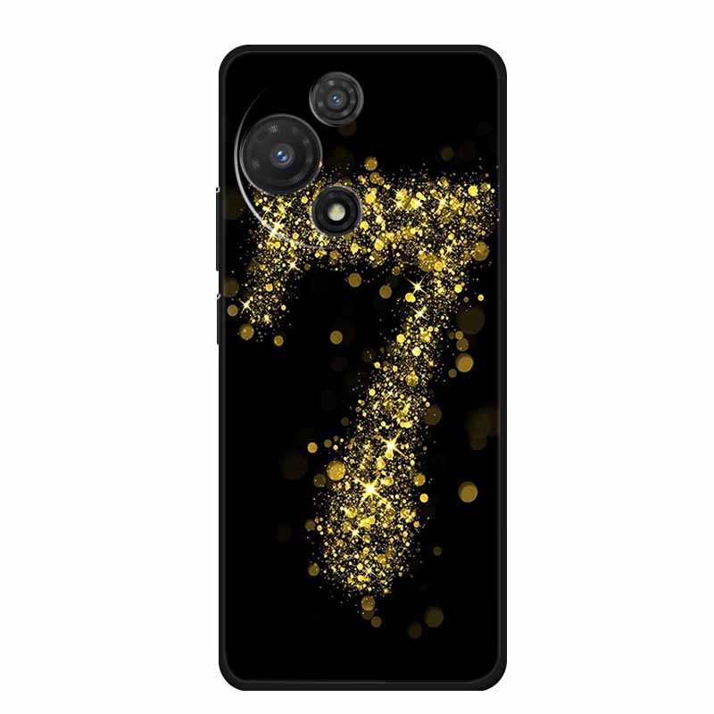 For TCL 605 Case Fashion Flower Protective Black Silicone Soft TPU Back Cover Case For TCL 60 5G 60 SE Case 60SE Coque Funda Bag