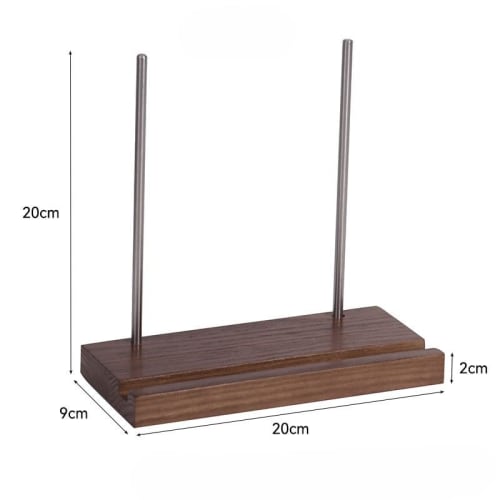 Bule Maple Wooden Record Stand, Record Storage Rack (Black Walnut)