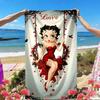 Betty Boop Print Beach Towel, Versatile Lightweight Absorbent Beach Towel for Pool Surf Yoga Bathroom, Perfect Birthday Holiday Gift