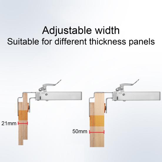 Verstellbare Schubladenbefestigungsklemme, Installationsclip für Schubladenfronten aus Metall, robuste Universal-Schrankmontageklemme, Schreiner, Holzbearbeitungs-Haushaltswerkzeuge
