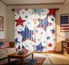 2PCS Digital Printed Curtains, Independent Stars Pattern, Artistic Pattern Window Drapes for Living Room Bedroom Decor
