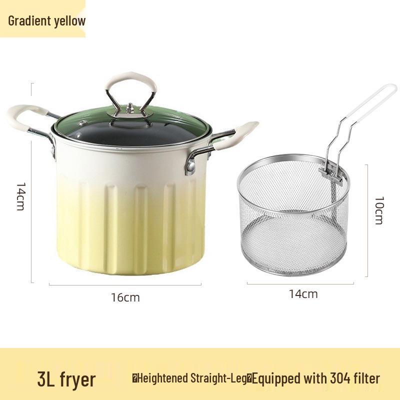 

Compact Multifunctional Deep Fryer for Home and Dorm - Large Capacity Cooking Pot for Tempura and Kanto Stew