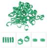 50pcs Bird Leg Rings Numbered Chicken Identification Bands for Bantam Finch Lovebird Quail Small Poultry Green