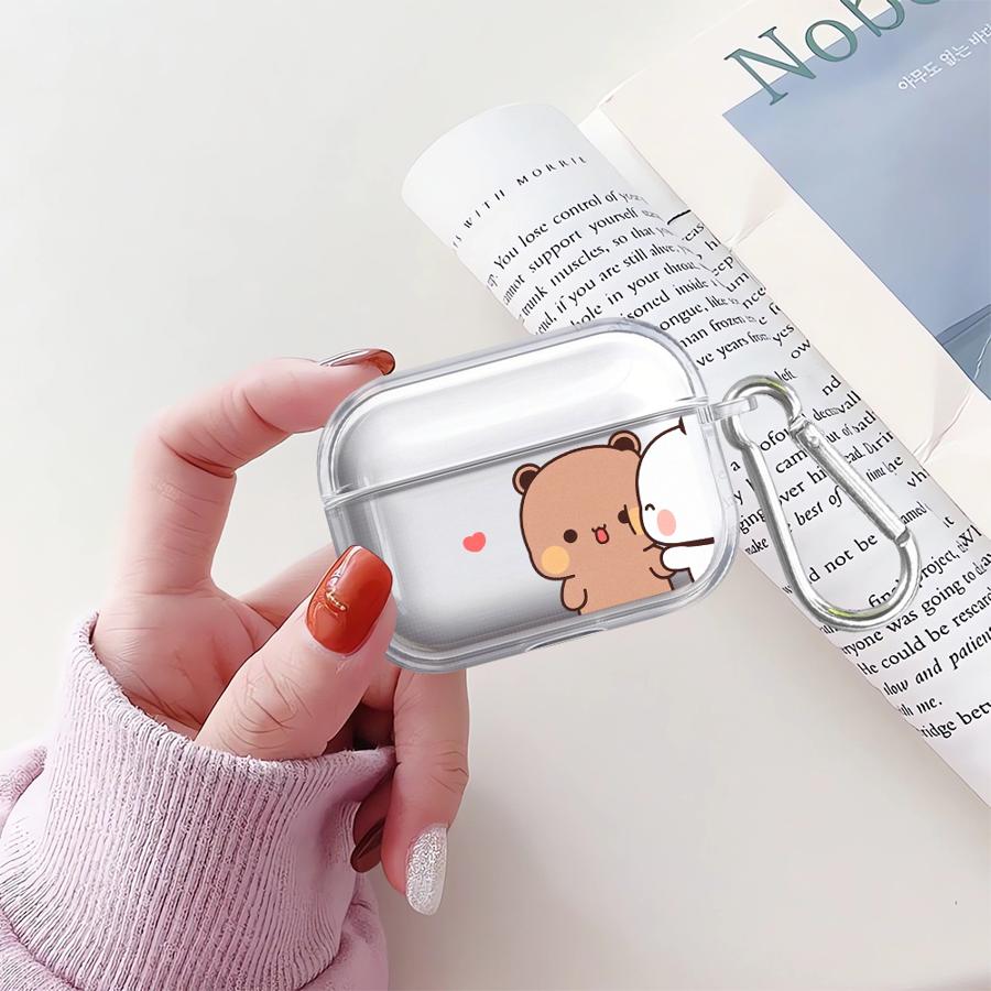 Cartoon Couple Clear Earphone Cases Cover Case For Airpods Pro3 Pro2 4 2 3 Pro 1