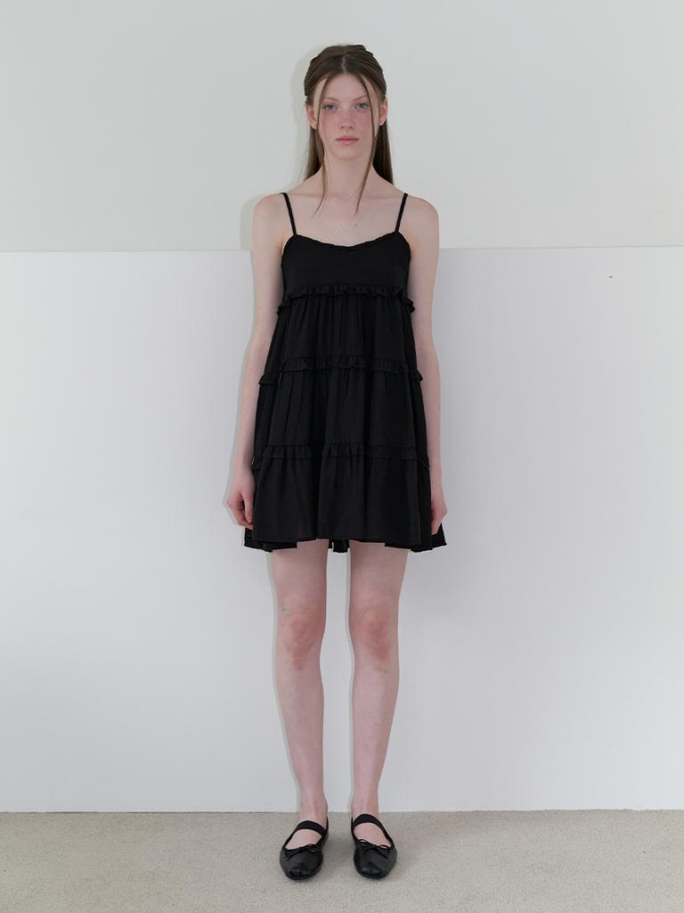 KINDABABY Frill Mini Cancan Dress - Black
