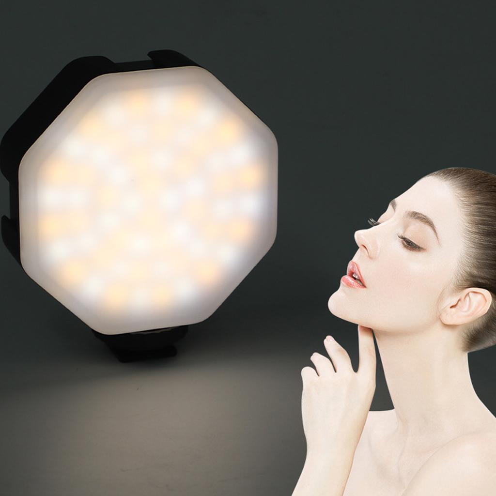 Portable Pocket Camera Soft Light Photography Lamp with Multifunctional 3-Color Temperature LED Live Broadcast Fill Light