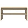 TV Cabinet In Sonoma Oak Finish 80 X 30 X 40 Cm Engineered Wood
