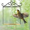 Hummingbird Swing And Perch Rustic Metal Frame Birds Swing with Wood Perch Hanging Parrot Perch for Outdoor Garden Patio Balcony