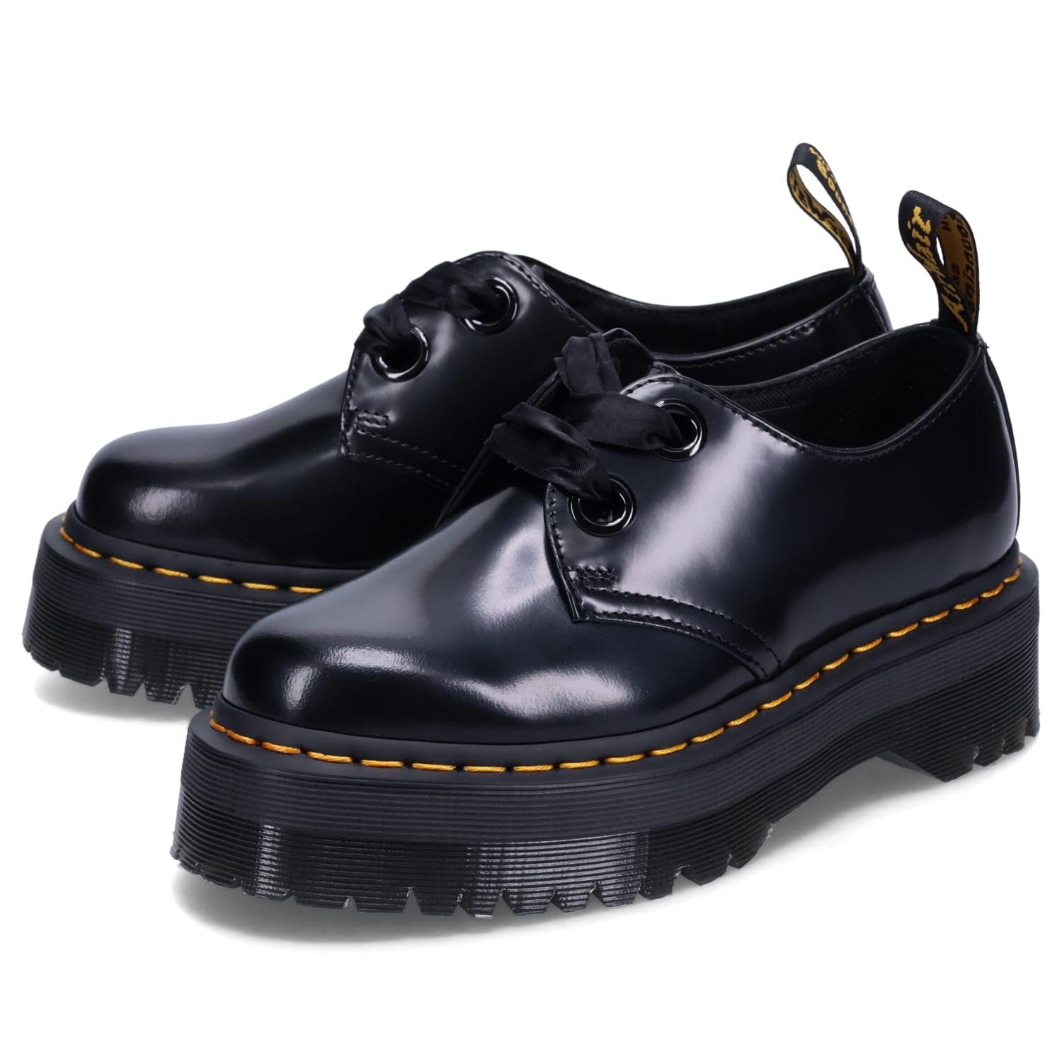 

Туфли на платформе HOLLY PLATFORM SHOES Толстая подошва 25234001 ЧЕРНЫЙ см [Dr. [Martens] Женские 23.5-24.0 [Б/у] чёрный