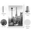 Vintage Eiffel Tower Canvas Painting Room Home Decor Nordic Balck And White Fashion Art European Street Scene Retro Poster Print