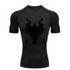 Dragon Pattern Men Sports T-shirt Training Fitness Workout T-Shirt Athletic Tees Gym T-shirts Short Sleeve Men's Fitness T-Shirt