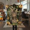 American Shorthair,pattern Flannel Blanket, High Quality Comfortable for All Seasons, Home Decor, Warmth and Comfort, Perfect for Gifts.