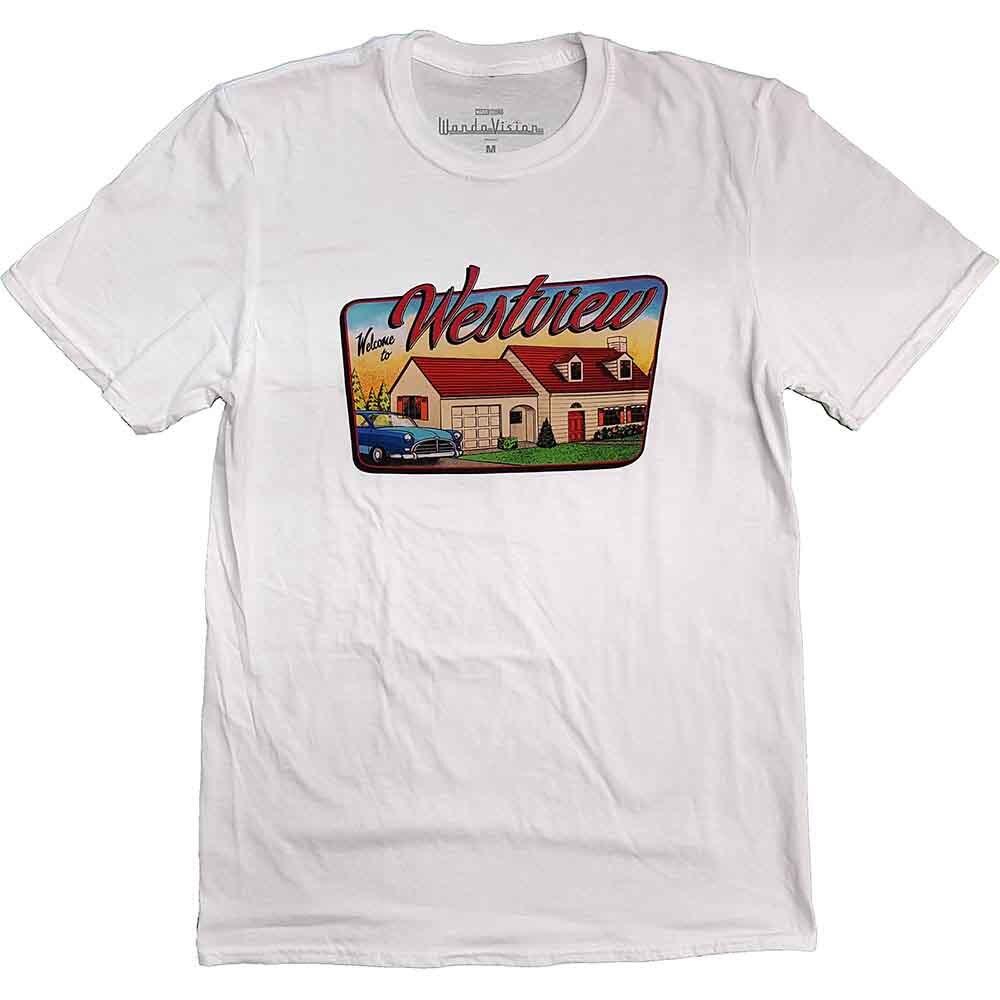 Wandavision T Shirt Westview Logo Comics Unisexs White Xl S