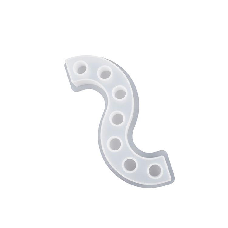 YS DIY Porous S-Shaped Candle Holder Silicone Mold Handmade Plaster Pendant Candlestick Holder Drops Glue Mould Home Decoration
